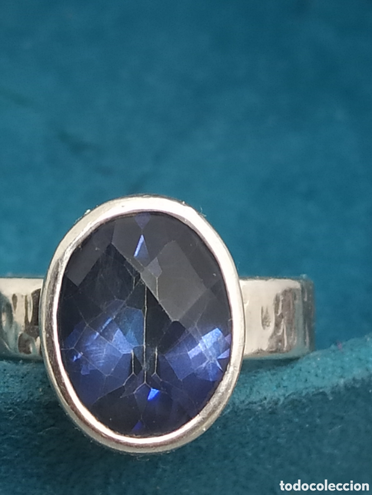 Joyeria: Anillo echo echo a mano en plata de ley y Zafiro - Foto 3