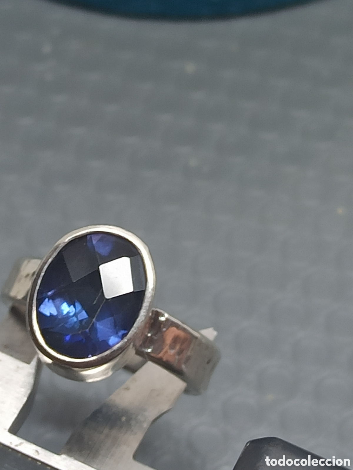 Joyeria: Anillo echo echo a mano en plata de ley y Zafiro - Foto 8