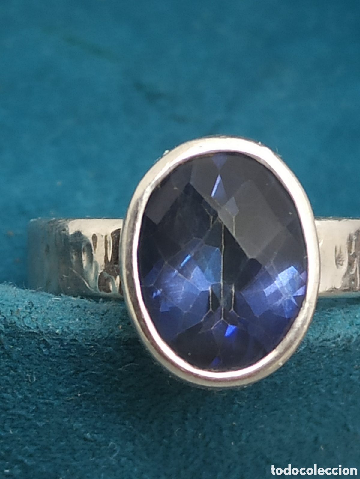 Joyeria: Anillo echo echo a mano en plata de ley y Zafiro - Foto 1