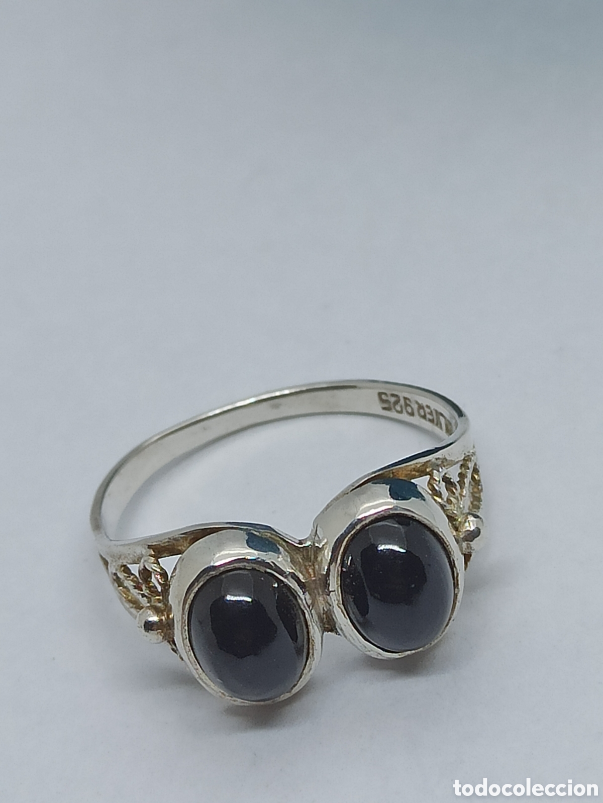 Joyeria: Antiguo anillo en Plata de Ley 925 y Onix - Foto 3