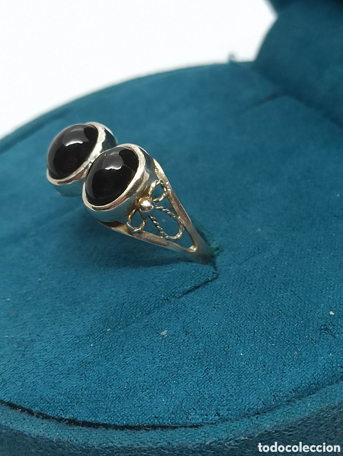 Joyeria: Antiguo anillo en Plata de Ley 925 y Onix - Foto 6