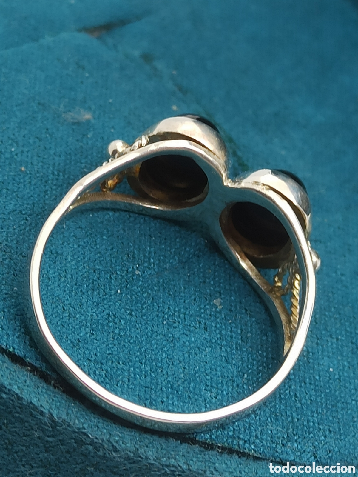 Joyeria: Antiguo anillo en Plata de Ley 925 y Onix - Foto 7