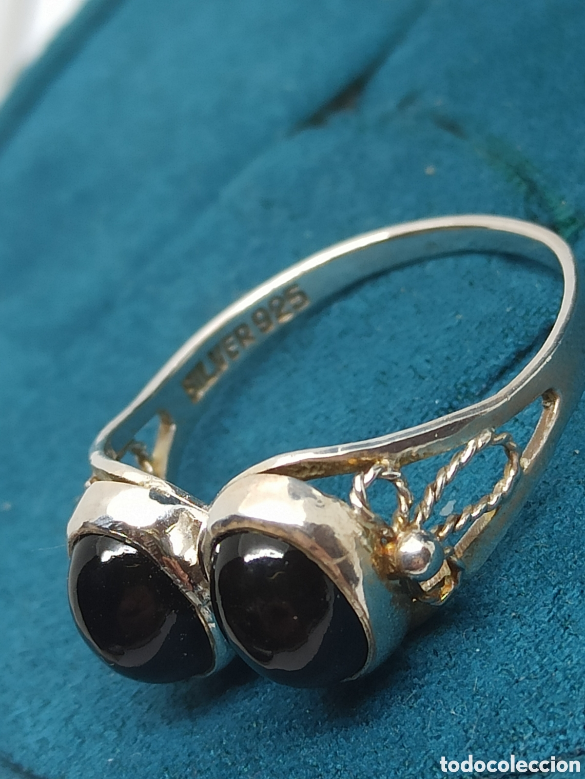Joyeria: Antiguo anillo en Plata de Ley 925 y Onix - Foto 9
