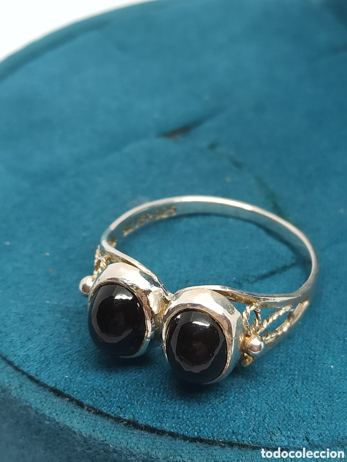 Joyeria: Antiguo anillo en Plata de Ley 925 y Onix - Foto 1