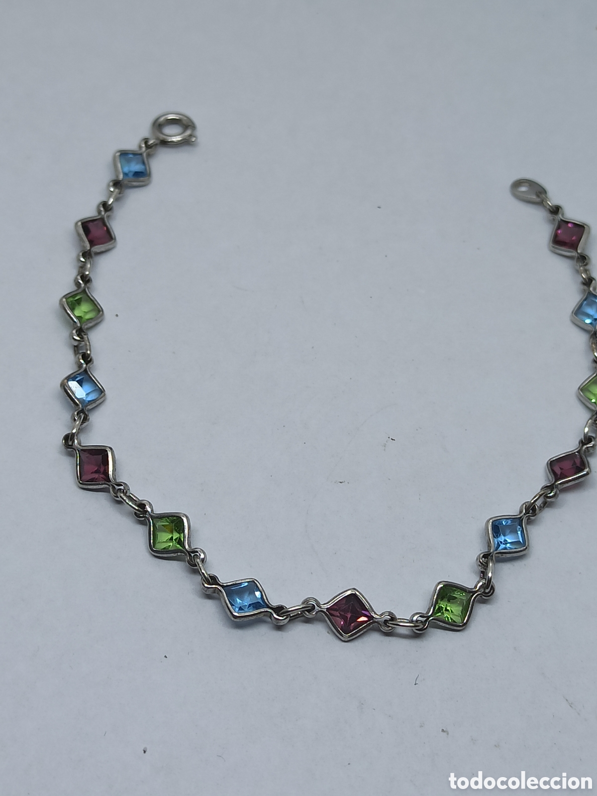 Joyeria: Pulsera en Plata de Ley 925 y m&uacute;ltiples Gemas - Foto 2