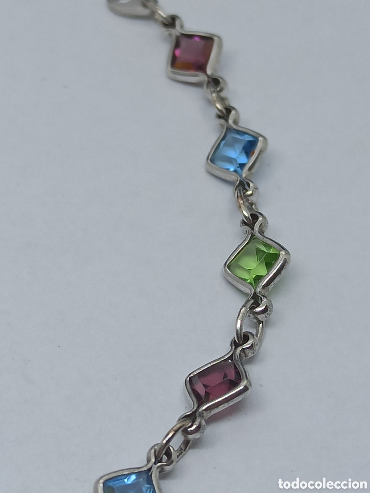 Joyeria: Pulsera en Plata de Ley 925 y m&uacute;ltiples Gemas - Foto 3