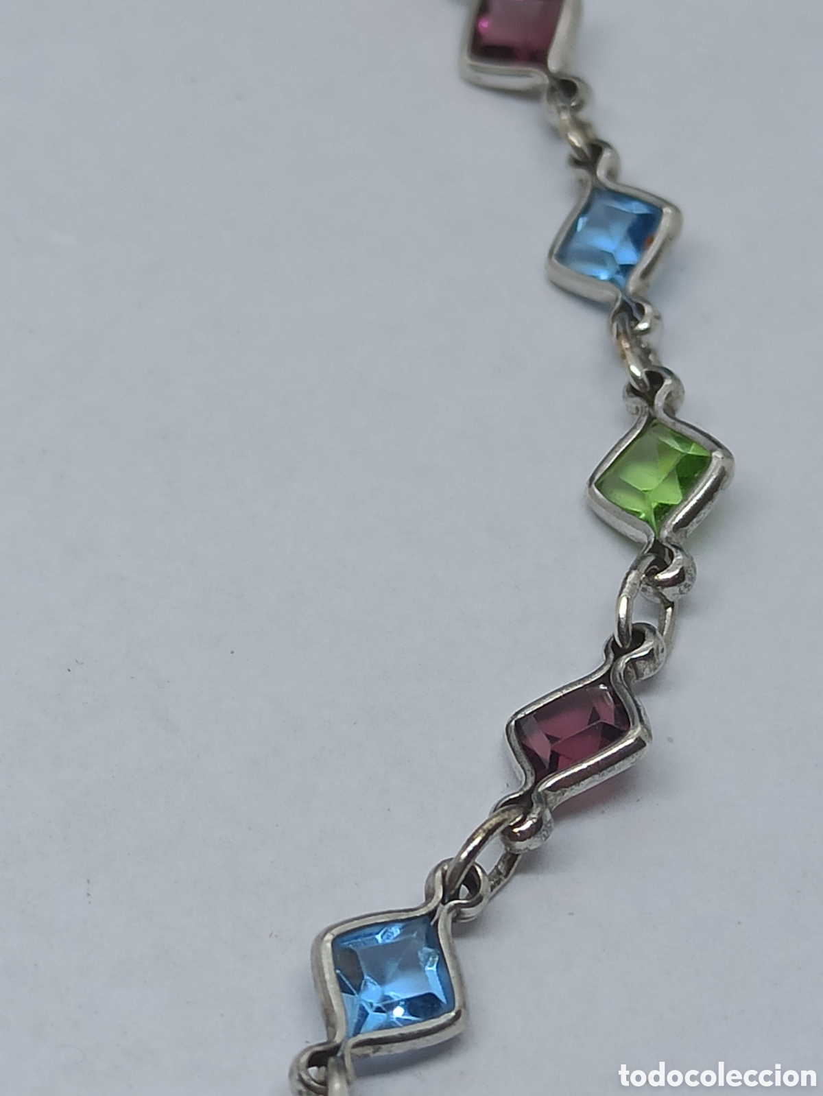 Joyeria: Pulsera en Plata de Ley 925 y m&uacute;ltiples Gemas - Foto 5