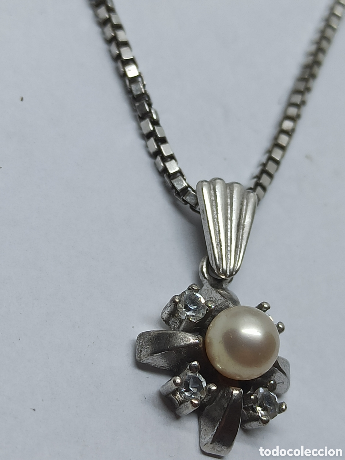Joyeria: Collar en Plata de Ley 925 Perla natural y Circonitas - Foto 8