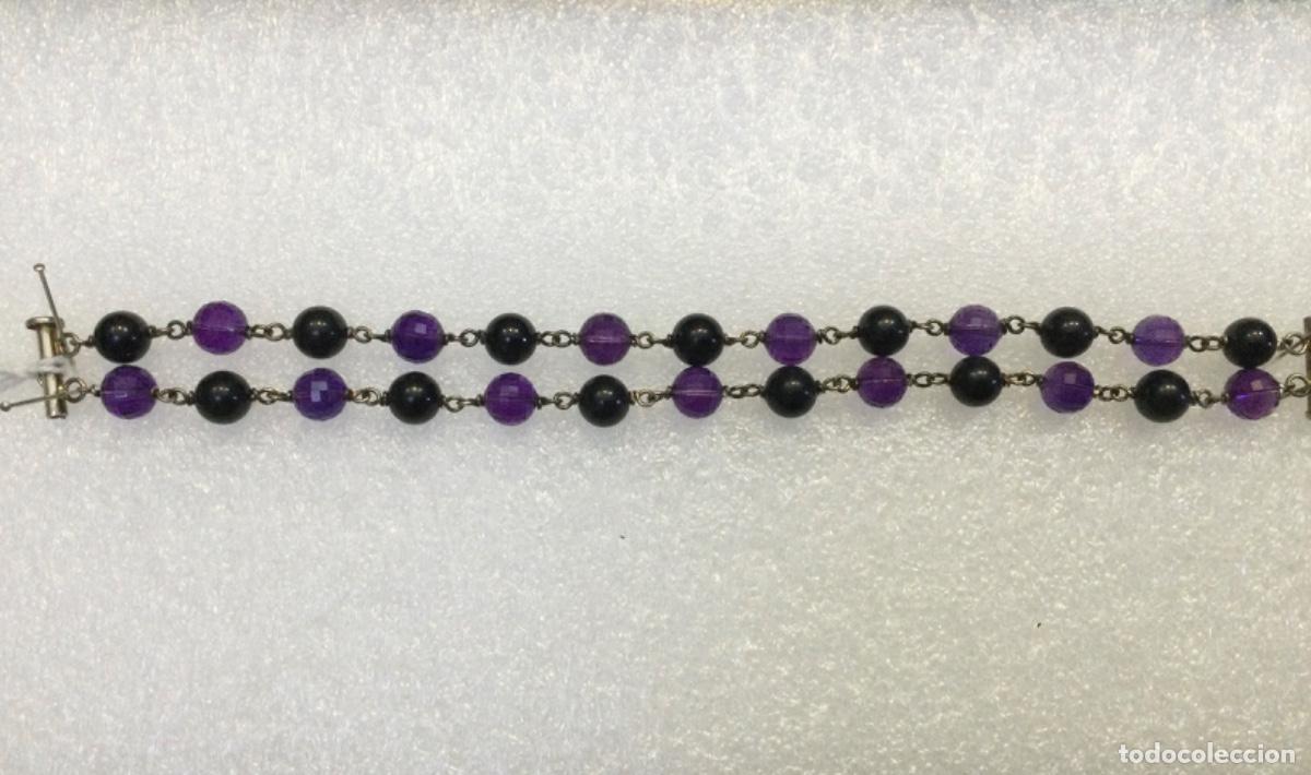 Joyeria: Pulsera Amatista y Onix. Cadena plata. NUEVO. - Foto 1