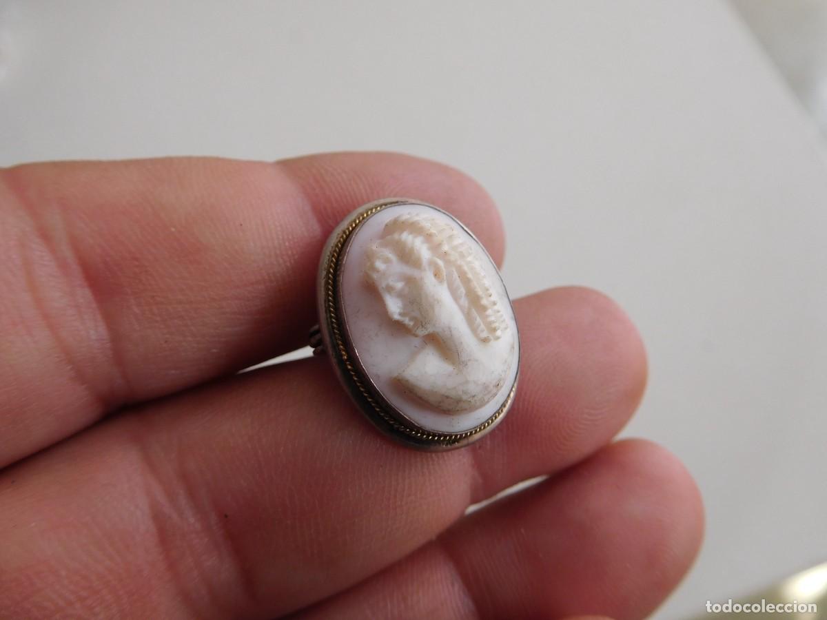 Joyeria: Broche de plata antiguo camafeo - Foto 2