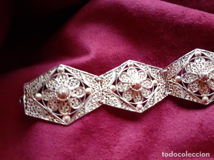 Joyeria: Pulsera filigrana de plata dorada - Foto 2
