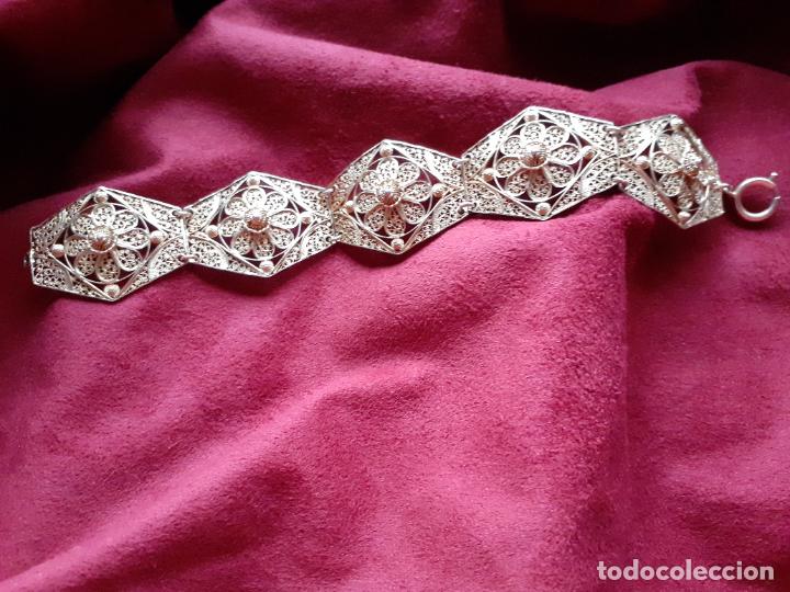 Joyeria: Pulsera filigrana de plata dorada - Foto 1