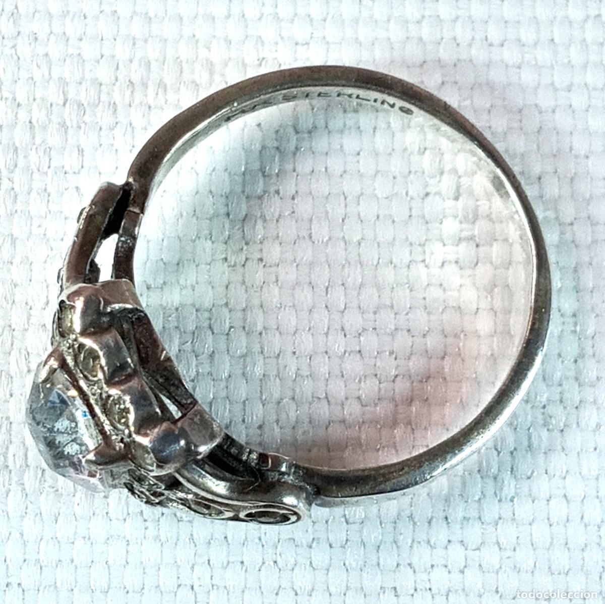 Joyeria: Anillo plata Sterling con Strass. 1900-1910. - Foto 5