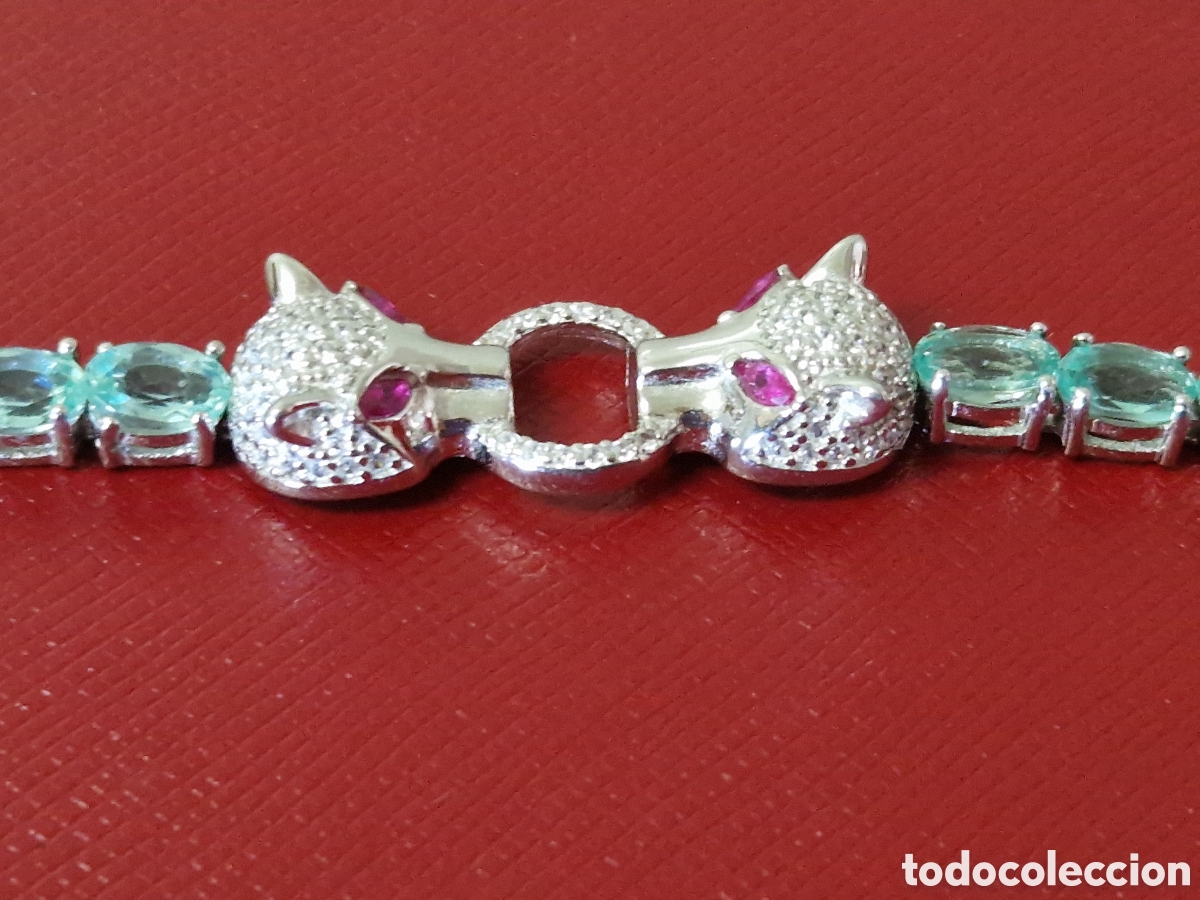 Joyeria: IMPRESIONANTE PULSERA PLATA Y APATITOS - Foto 2
