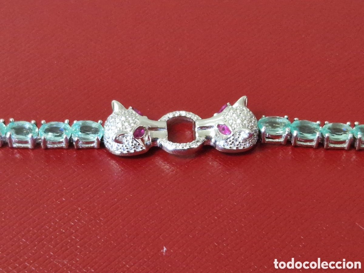 Joyeria: IMPRESIONANTE PULSERA PLATA Y APATITOS - Foto 3