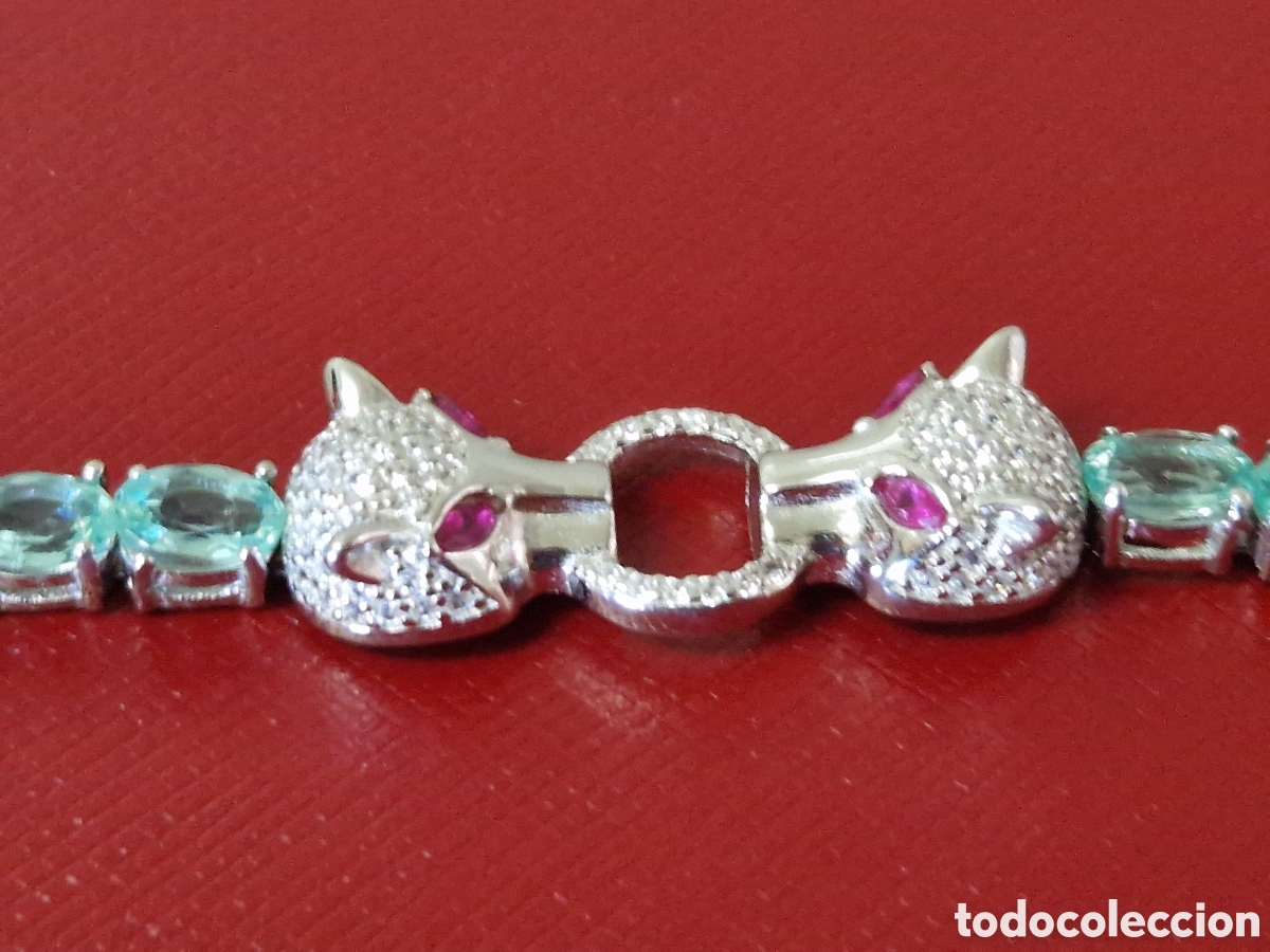 Joyeria: IMPRESIONANTE PULSERA PLATA Y APATITOS - Foto 4