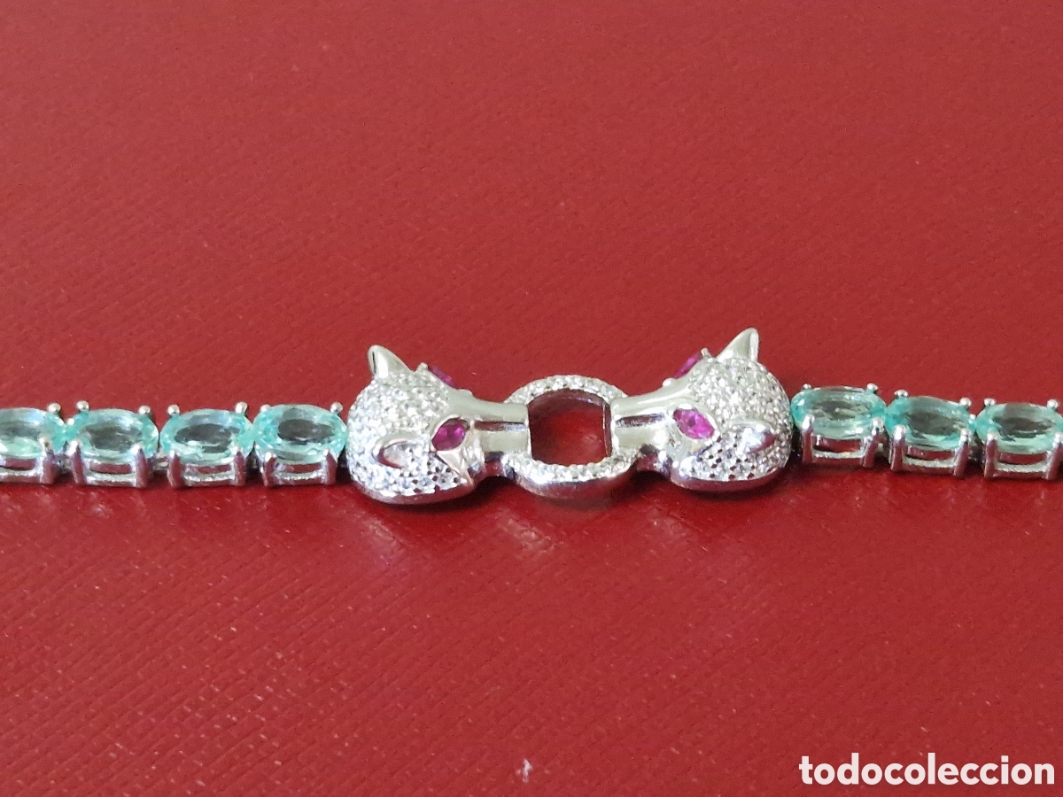 Joyeria: IMPRESIONANTE PULSERA PLATA Y APATITOS - Foto 5