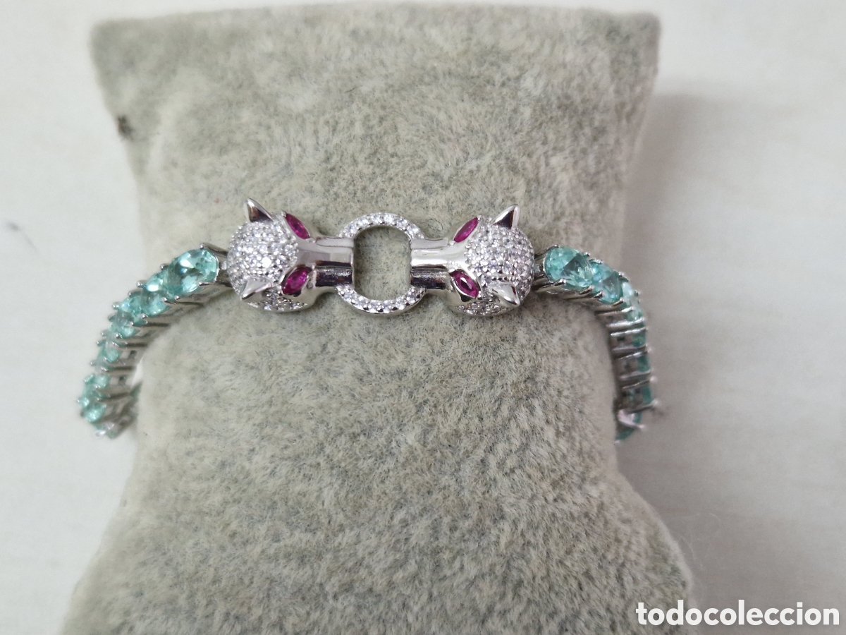 Joyeria: IMPRESIONANTE PULSERA PLATA Y APATITOS - Foto 1