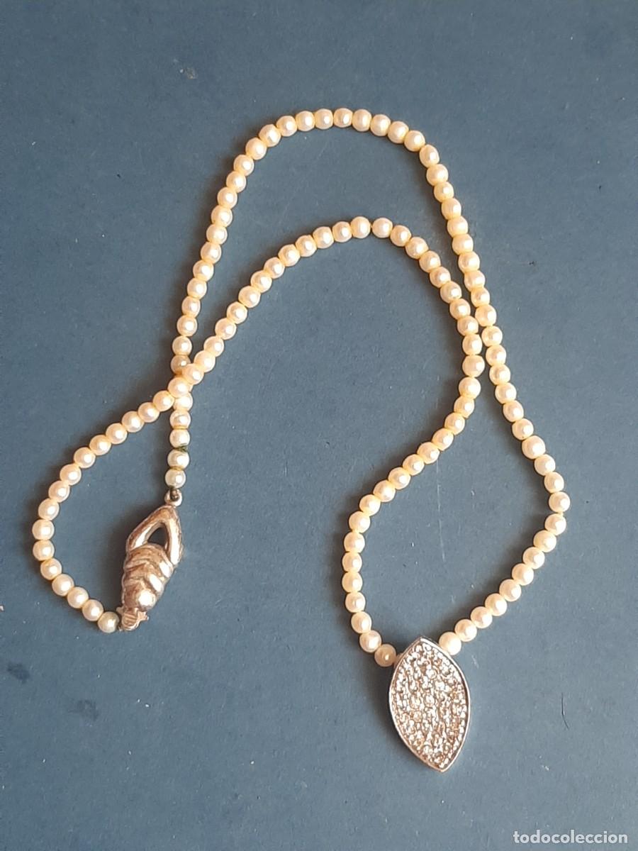 Joyeria: Collar de perlas y plata a&ntilde;os 30 - Foto 1