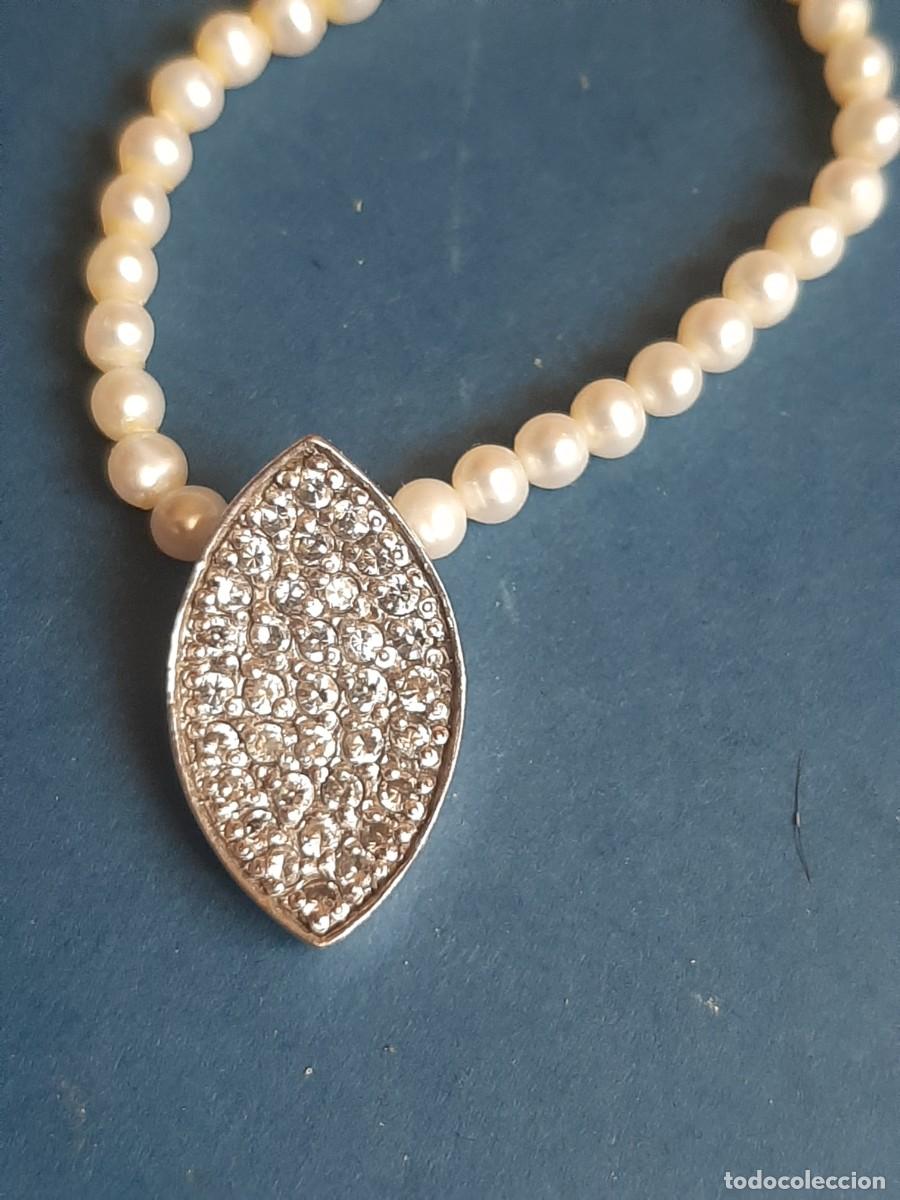 Joyeria: Collar de perlas y plata a&ntilde;os 30 - Foto 2