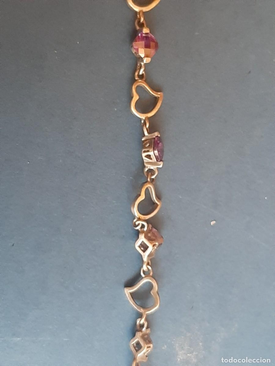 Joyeria: Pulsera de plata con corazones y piedritas - Foto 2