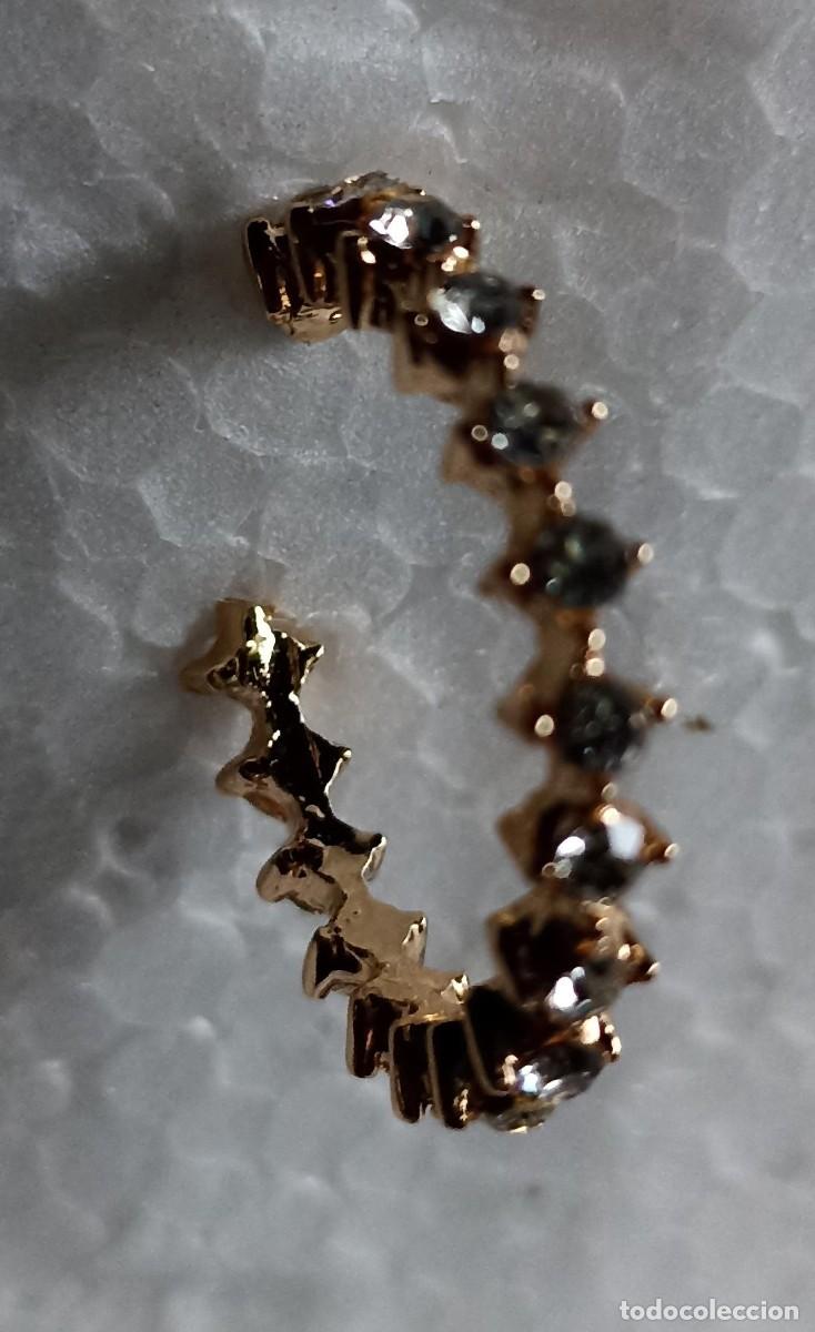 Joyeria: Pendientes semic&iacute;rculo ba&ntilde;ados en oro - Foto 2