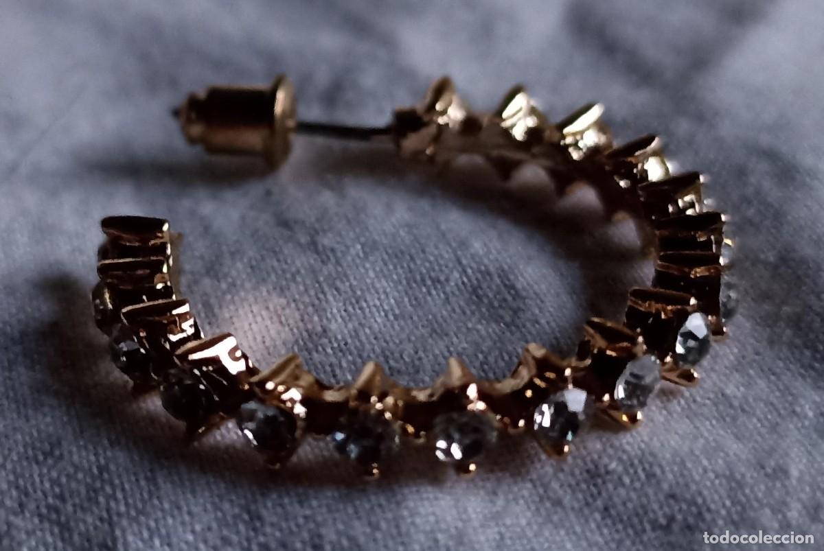 Joyeria: Pendientes semic&iacute;rculo ba&ntilde;ados en oro - Foto 4
