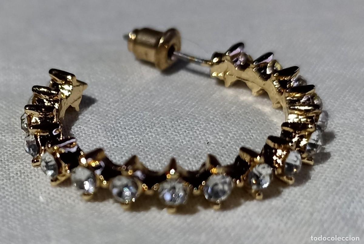 Joyeria: Pendientes semic&iacute;rculo ba&ntilde;ados en oro - Foto 6
