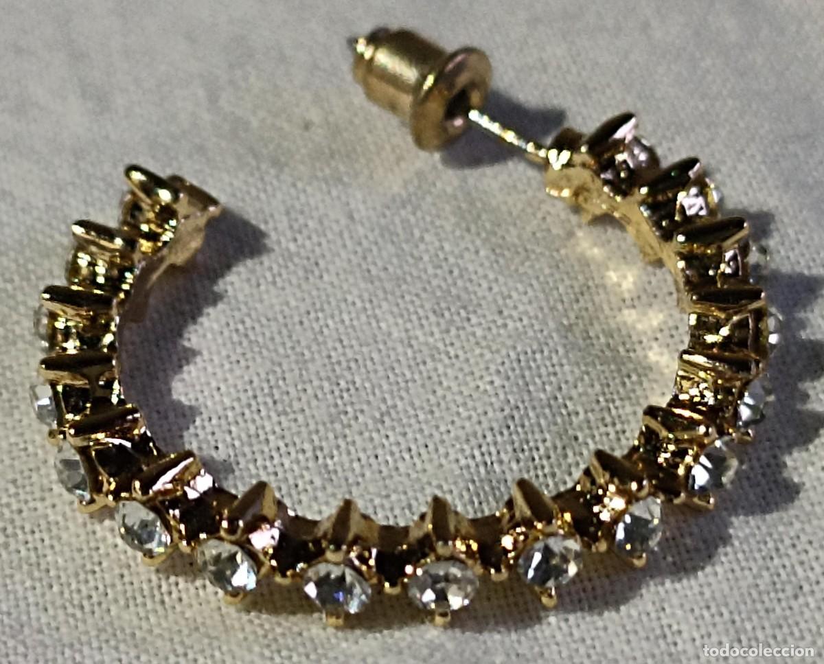 Joyeria: Pendientes semic&iacute;rculo ba&ntilde;ados en oro - Foto 8