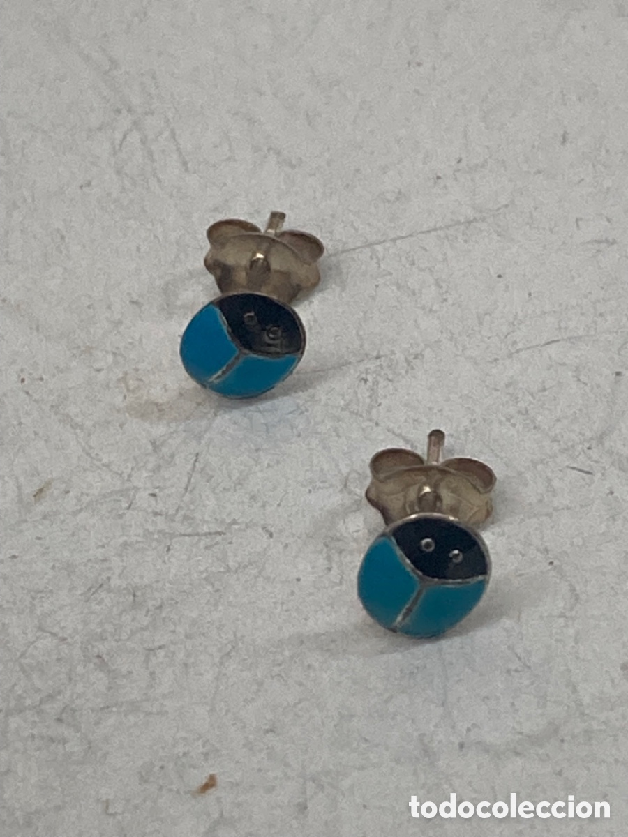 Schmuck: Pendientes de plata esmaltado