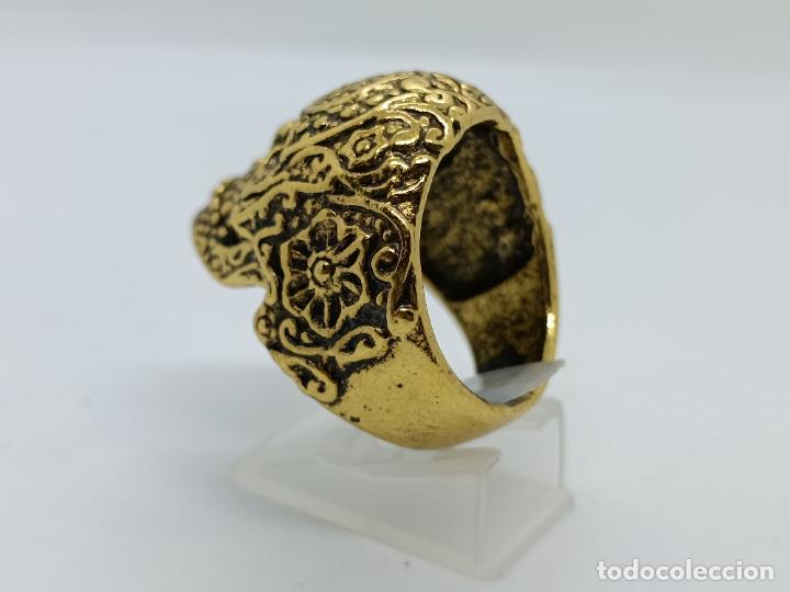 Joyeria: 0riginal anillo con forma de calavera y p&aacute;tina de bronce. - Foto 4
