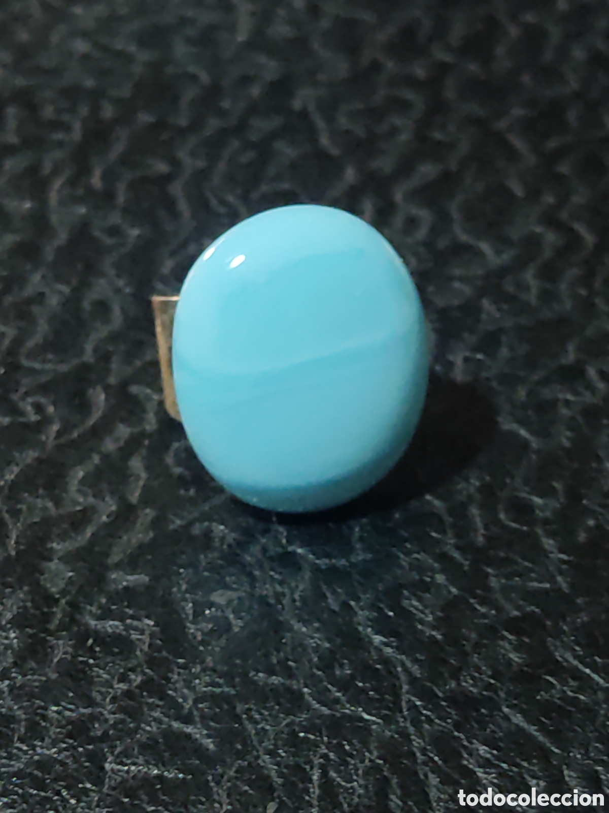 Joyeria: Anillo de opalina azul a&ntilde;os 80.Ajustable. - Foto 1