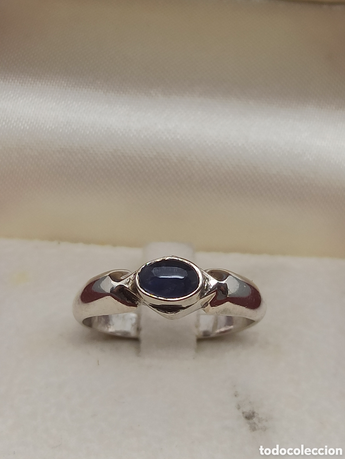 Joyeria: Anillo en Plata de Ley 925 y piedra azul - Foto 3