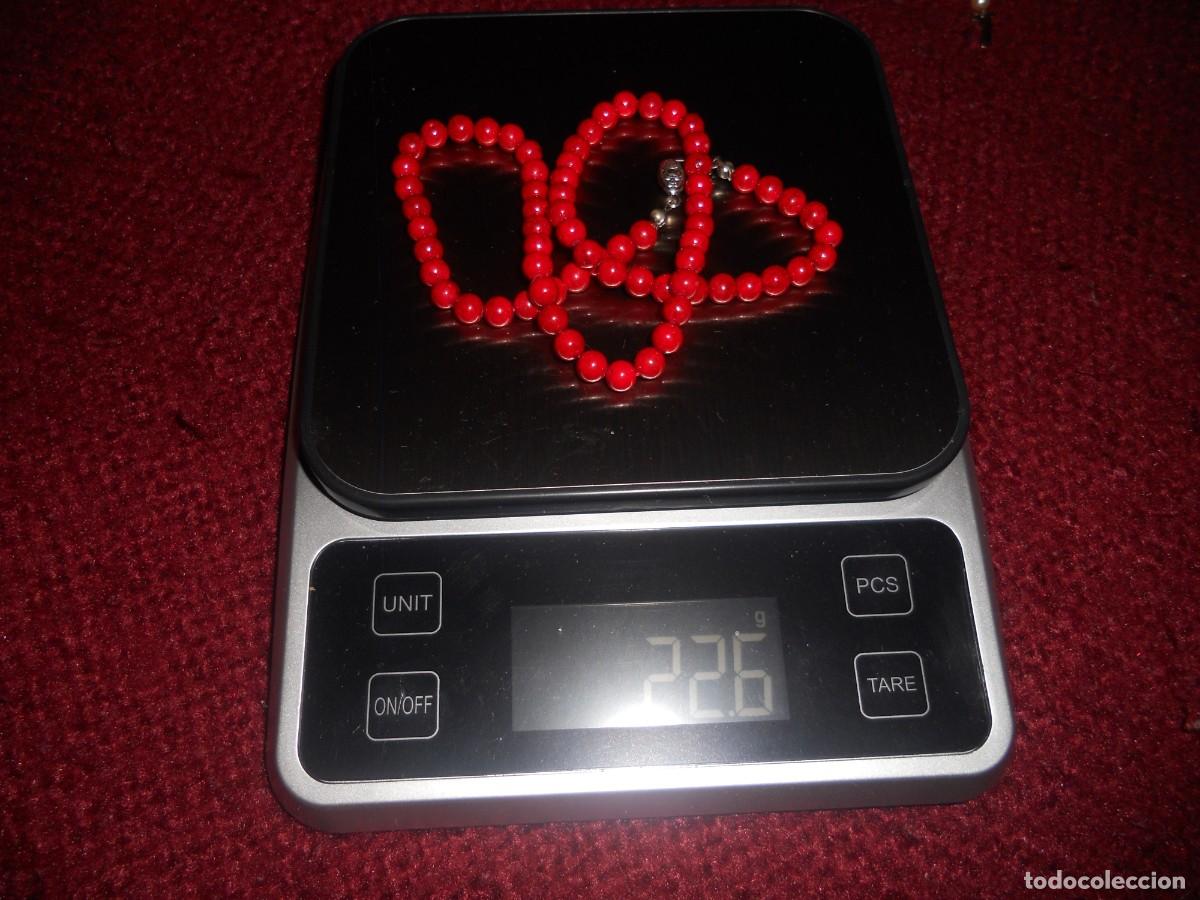 Joyeria: ANTIGUO COLLAR DE PERLAS DE CORAL ROJO - Foto 5