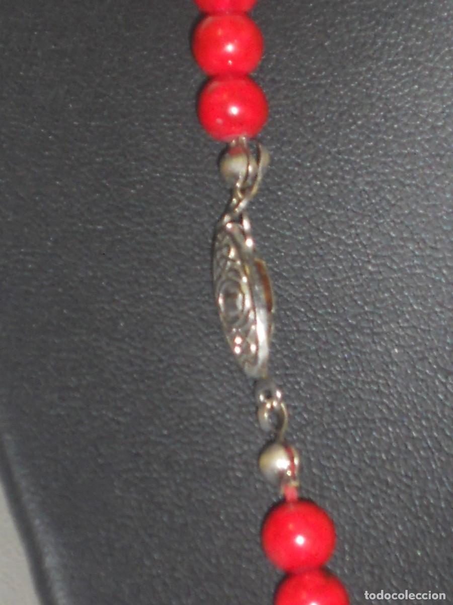 Joyeria: ANTIGUO COLLAR DE PERLAS DE CORAL ROJO - Foto 7