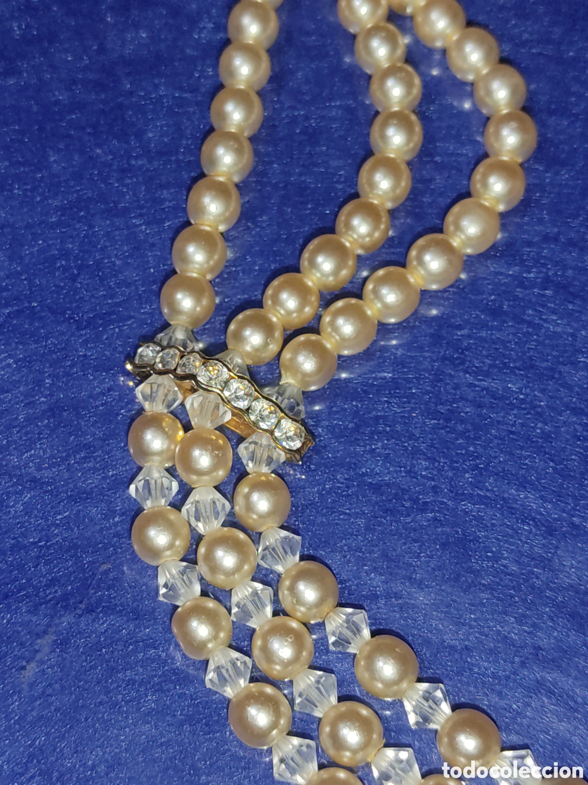 Joyeria: Collar de perlas 3 hilos, vintage. - Foto 5