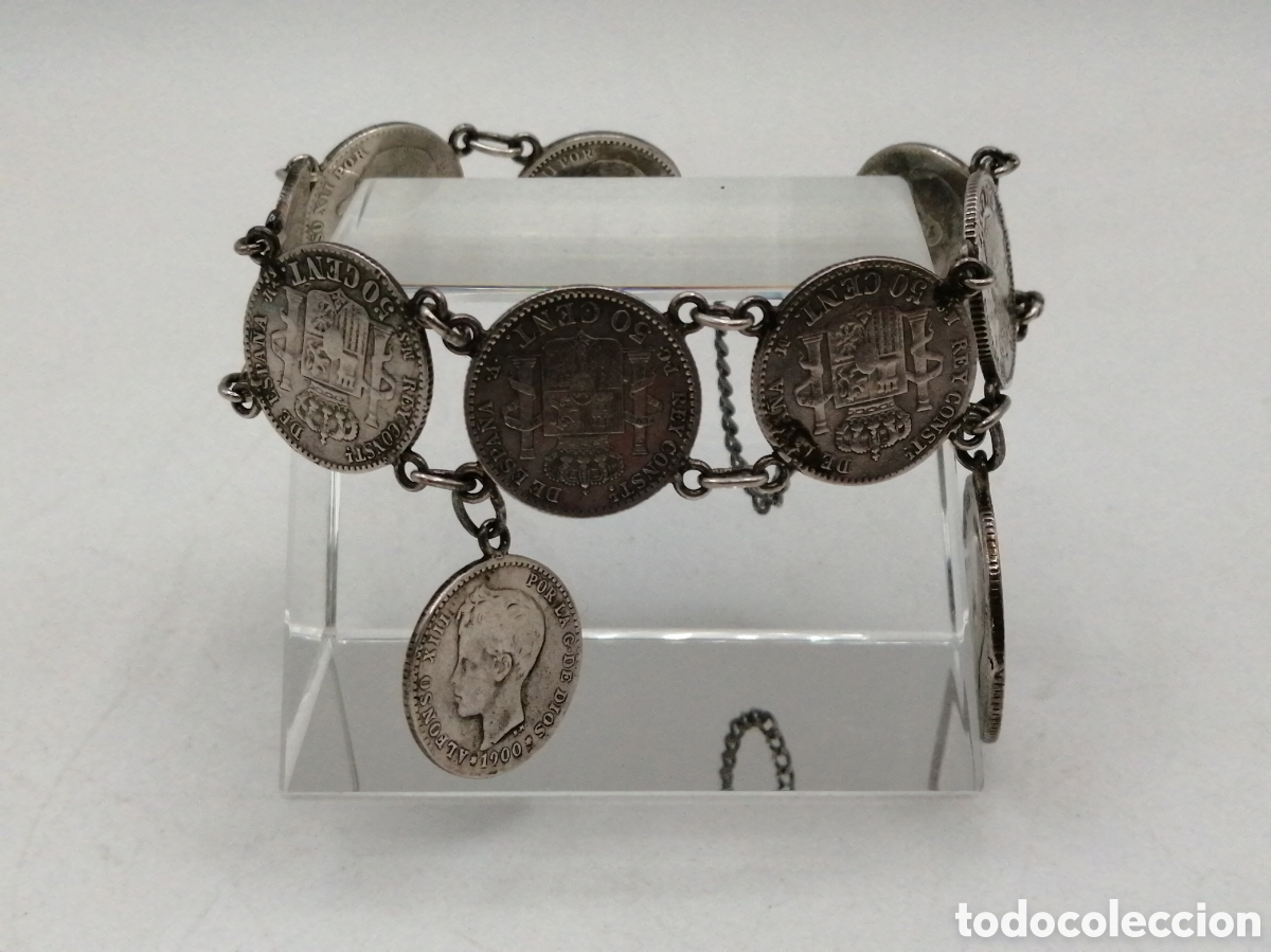 Joyeria: Antigua pulsera plata de ley - Foto 2