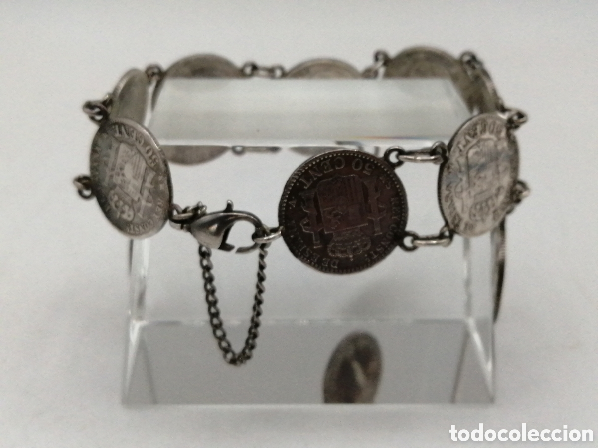 Joyeria: Antigua pulsera plata de ley - Foto 5