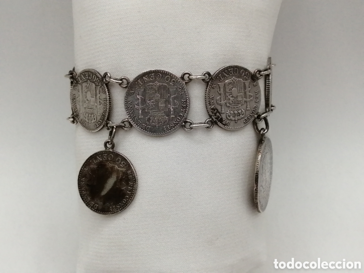 Joyeria: Antigua pulsera plata de ley - Foto 7