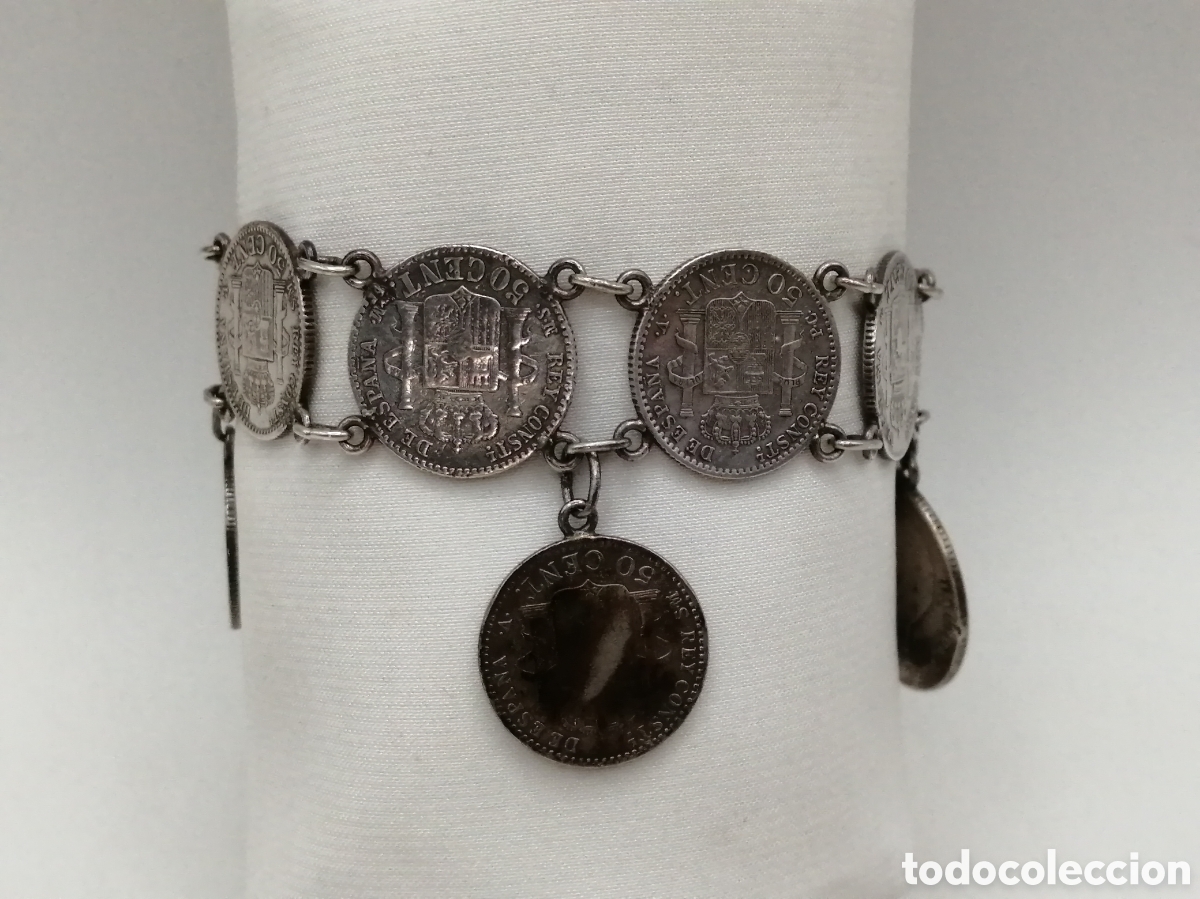 Joyeria: Antigua pulsera plata de ley - Foto 8