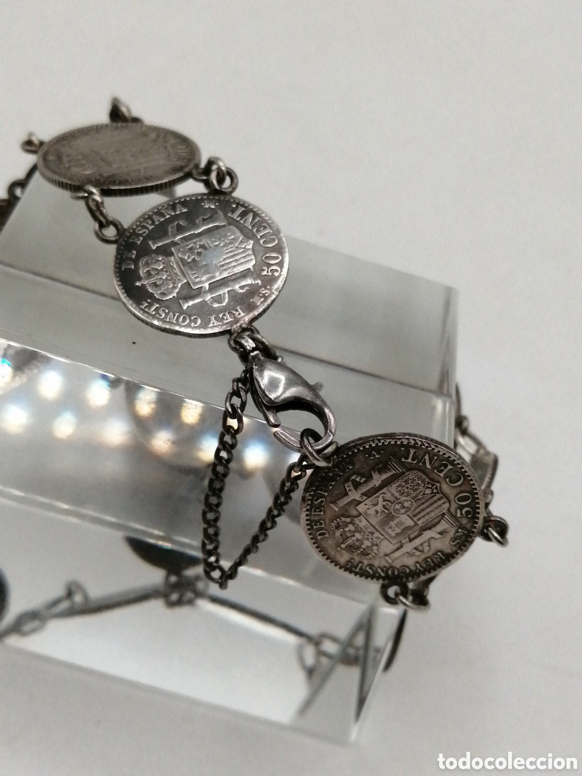 Joyeria: Antigua pulsera plata de ley - Foto 9