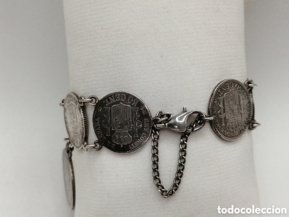 Joyeria: Antigua pulsera plata de ley - Foto 10