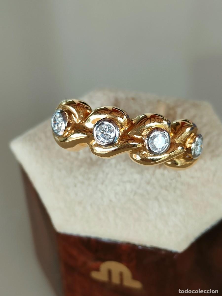 Joyeria: ANILLO ORO 18K Y 4 BRILLANTES - Foto 1