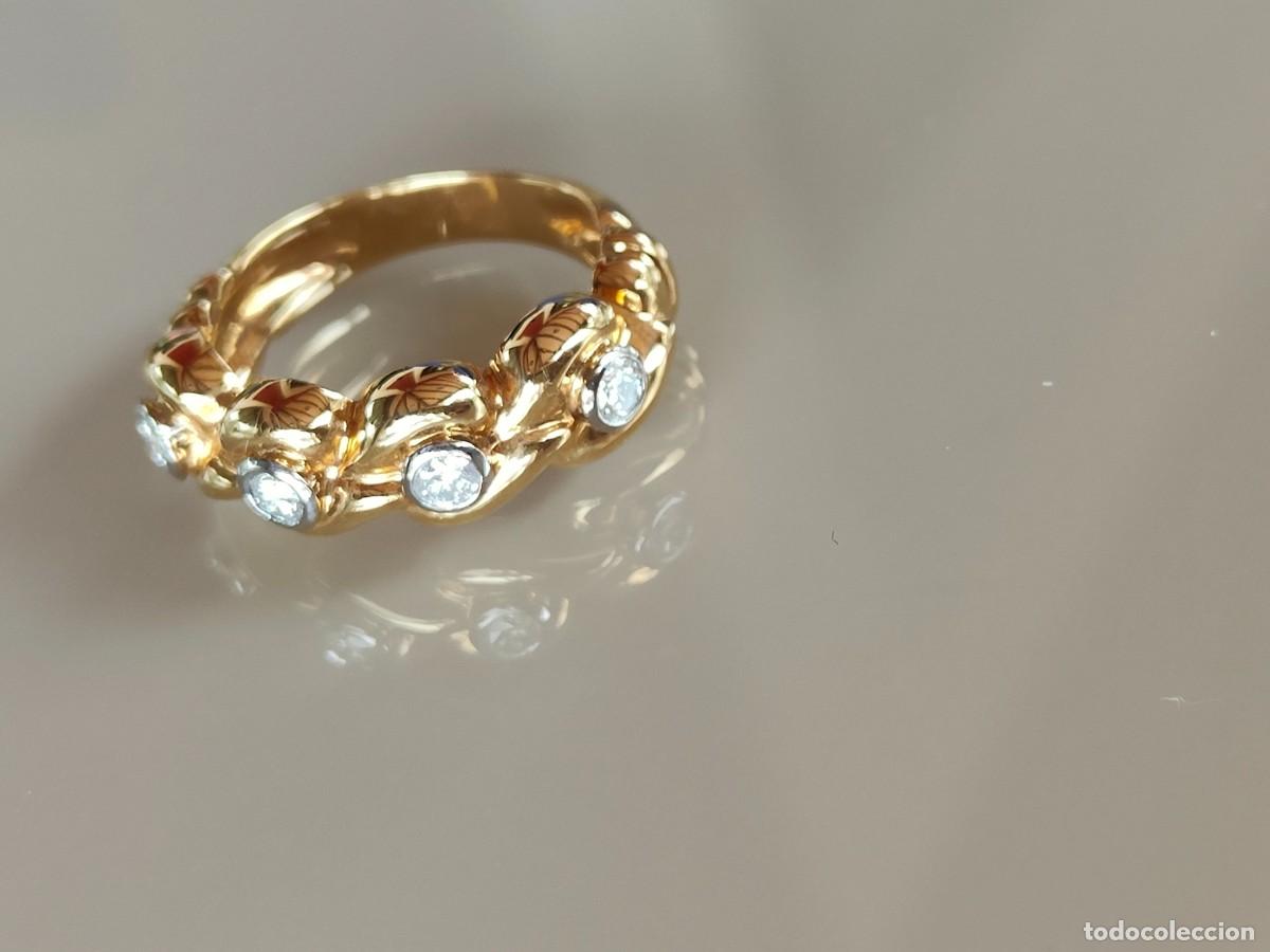 Joyeria: ANILLO ORO 18K Y 4 BRILLANTES - Foto 2