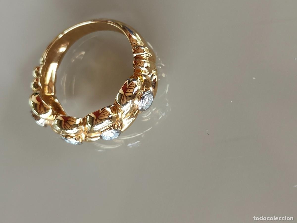 Joyeria: ANILLO ORO 18K Y 4 BRILLANTES - Foto 3