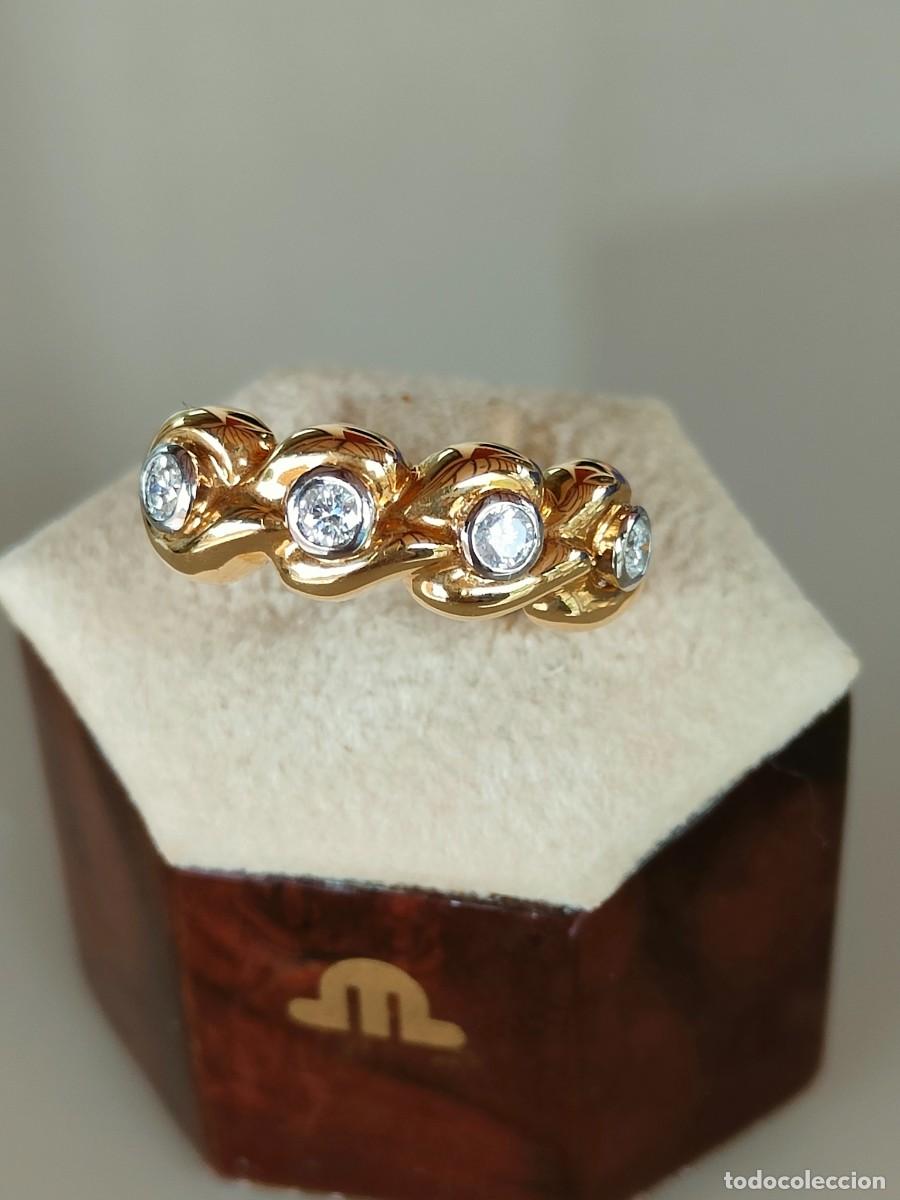 Joyeria: ANILLO ORO 18K Y 4 BRILLANTES - Foto 7