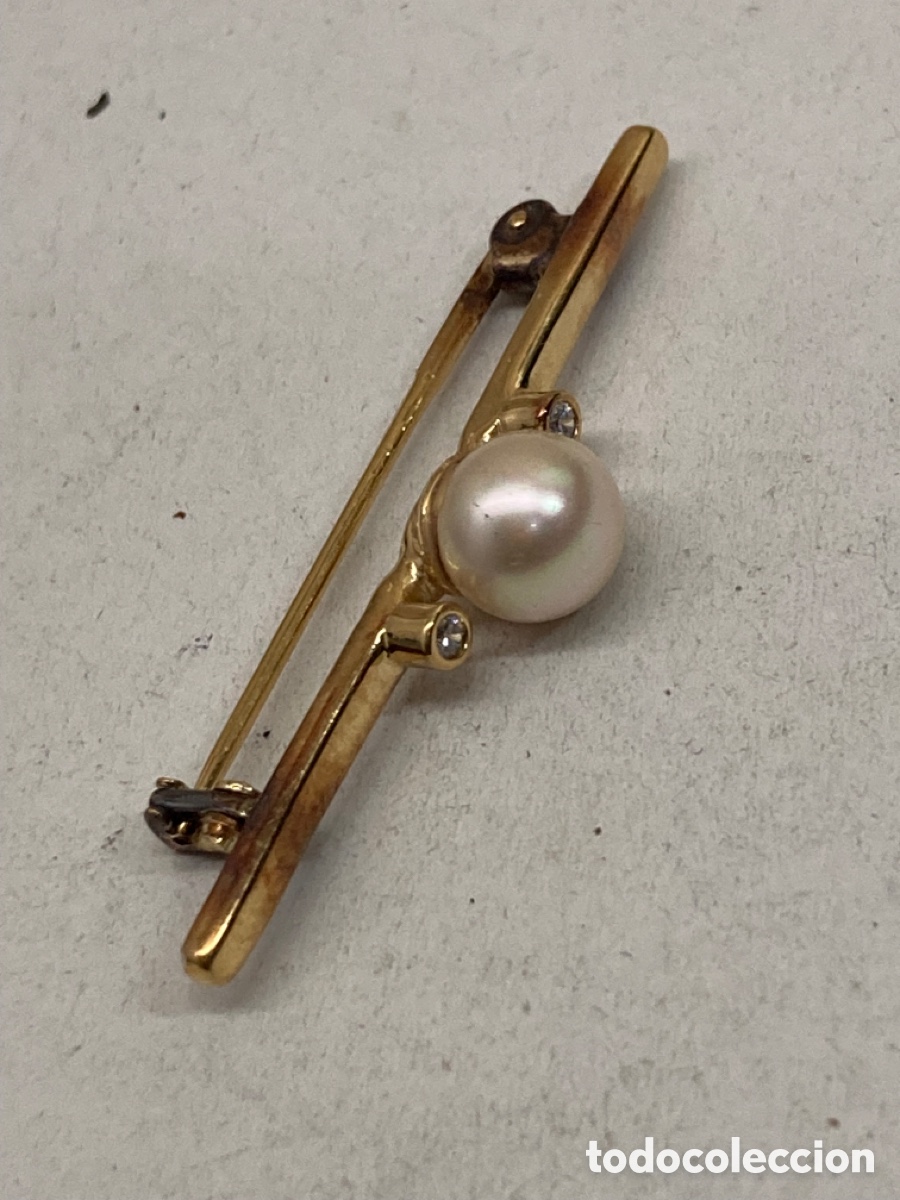 Joyeria: Broche de plata antiguo chapado de oro/B22 - Foto 1