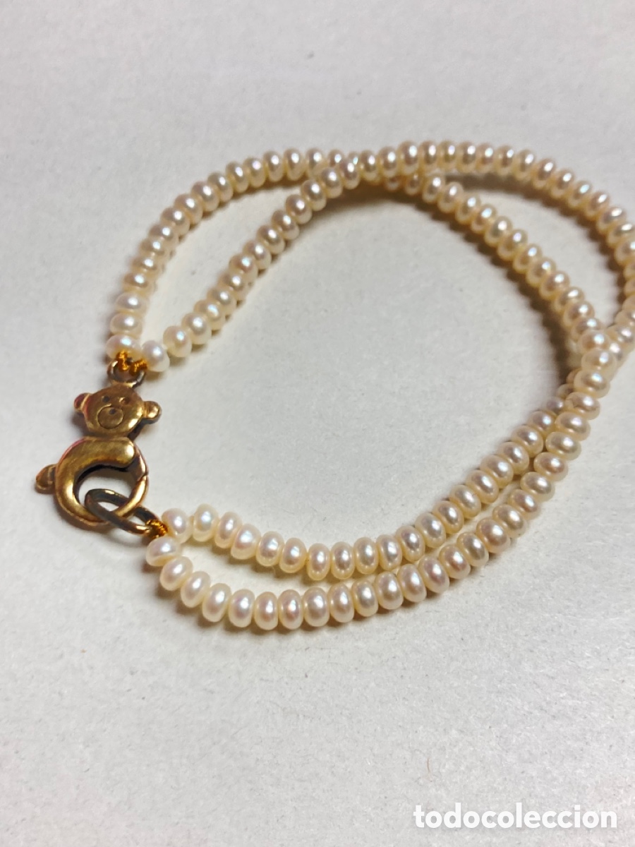Joyeria: Pulsera de perlas con cierre de plata chapada oro /PUL 01 - Foto 5