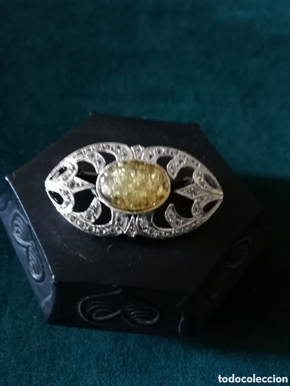 Joyeria: ANTIGUO BROCHE AMBAR. ART DECO - Foto 3