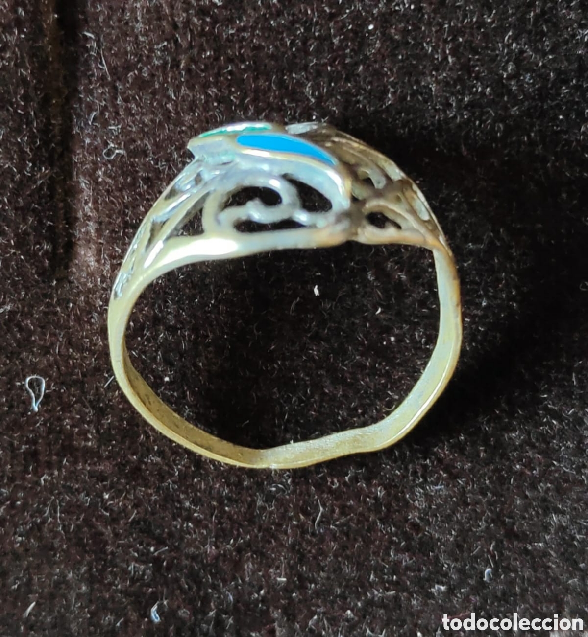 Joyeria: ⚜️ ANTIGUO ANILLO CON ESMALTE - Foto 3